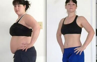 Dieta por hora anterior e despois das fotos